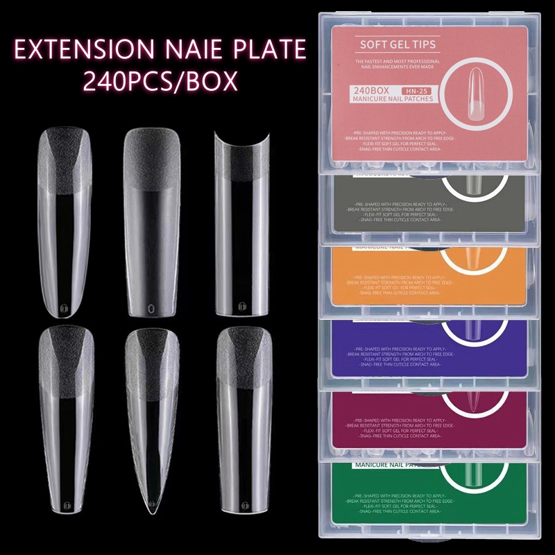 240 pçs xxl longo quadrado com - Nail Art Xxl avaliação e preço