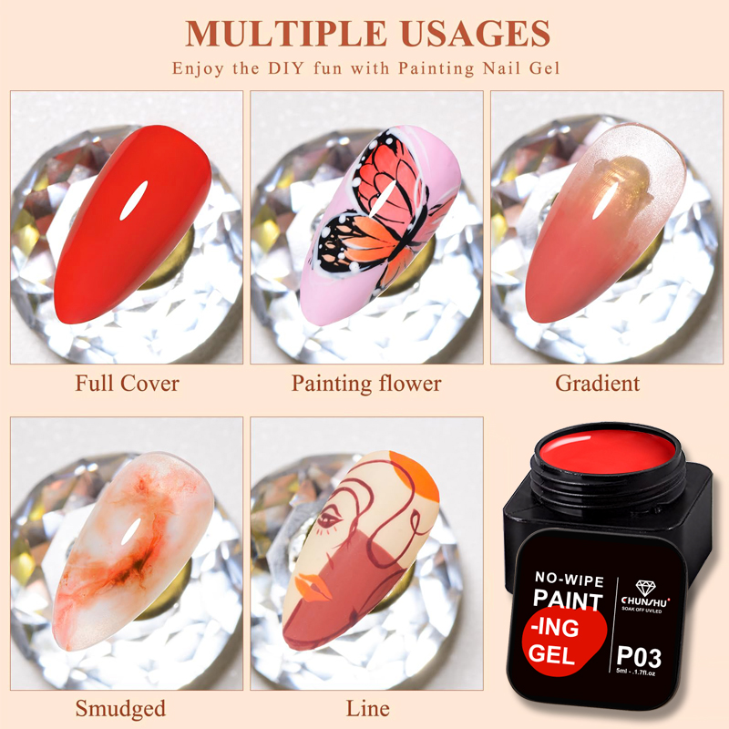 Chunshu 5ml sem limpeza 4 em 1 - Nail Art One Stroke avaliação e preço