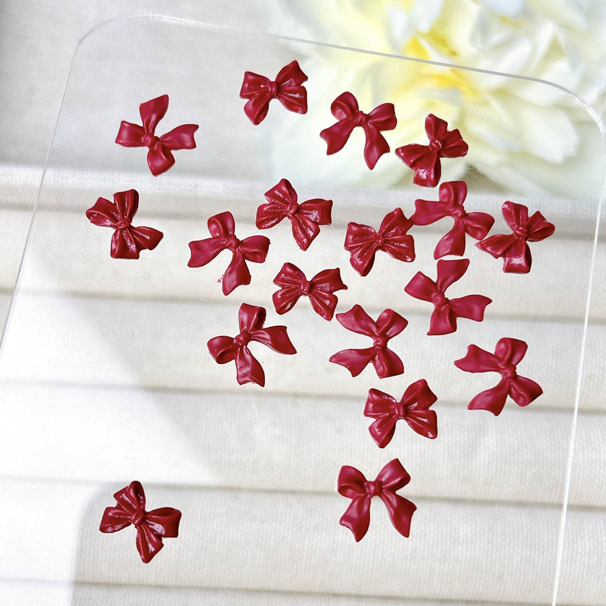 50 pçs borgonha 3d acrílico ar - Nail Art Burgundy avaliação e preço