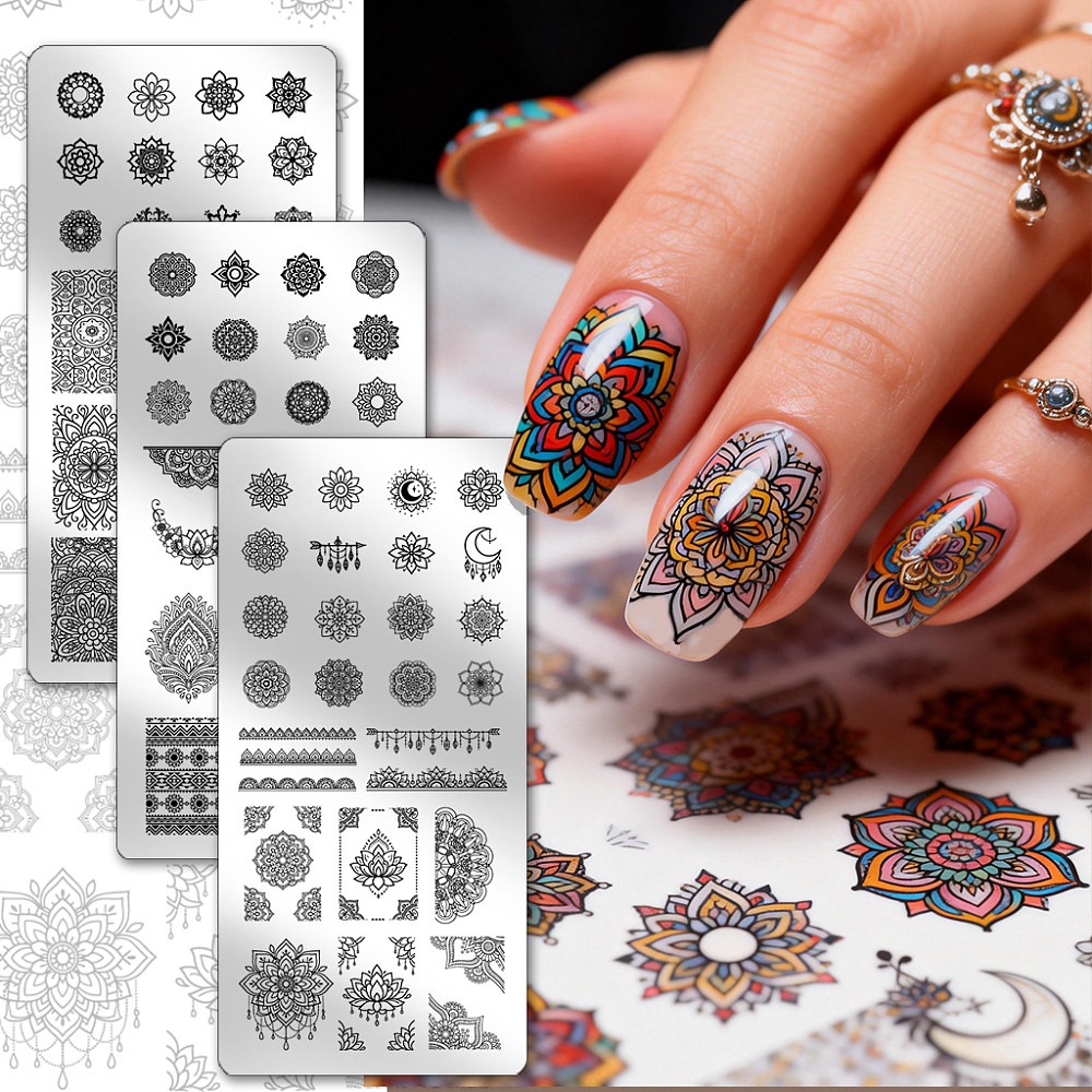 3 peças de placas para estampa - Nail Stamping Plate avaliação e preço