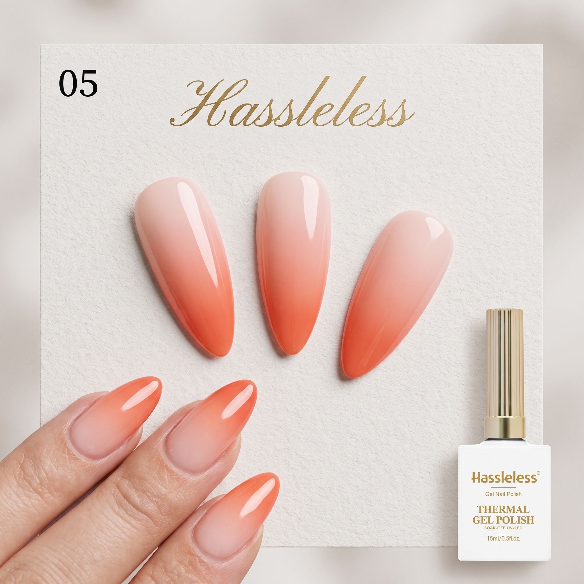 Esmalte em Gel Nude Laranja Pê - Nail Art Orange avaliação e preço